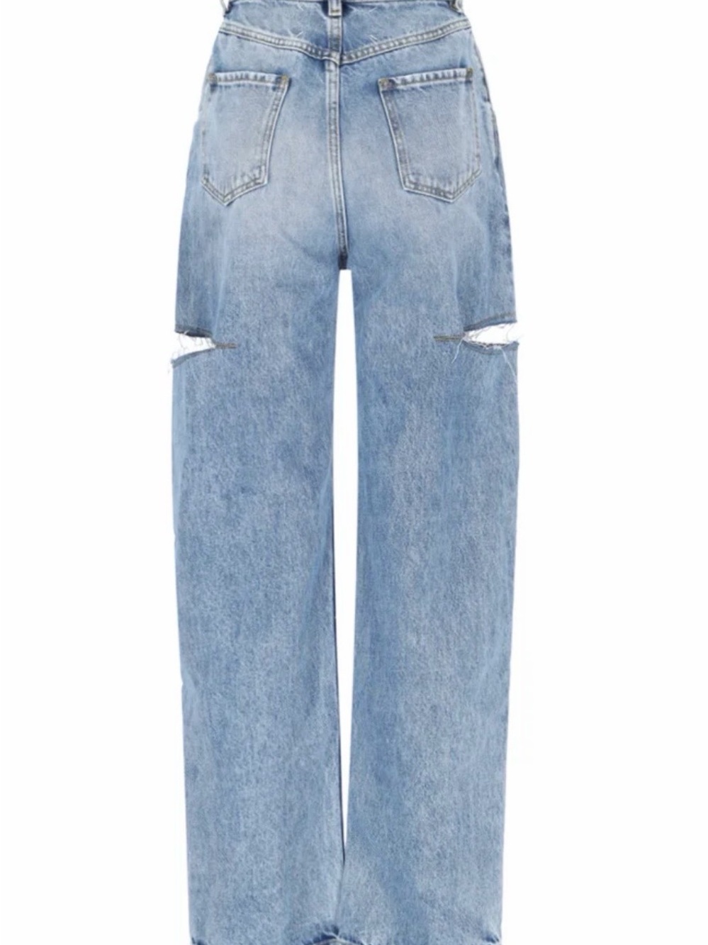 Maison Martin Margiela Distressed Light Blue Straight-Leg Jeans - Picture 7 of 7